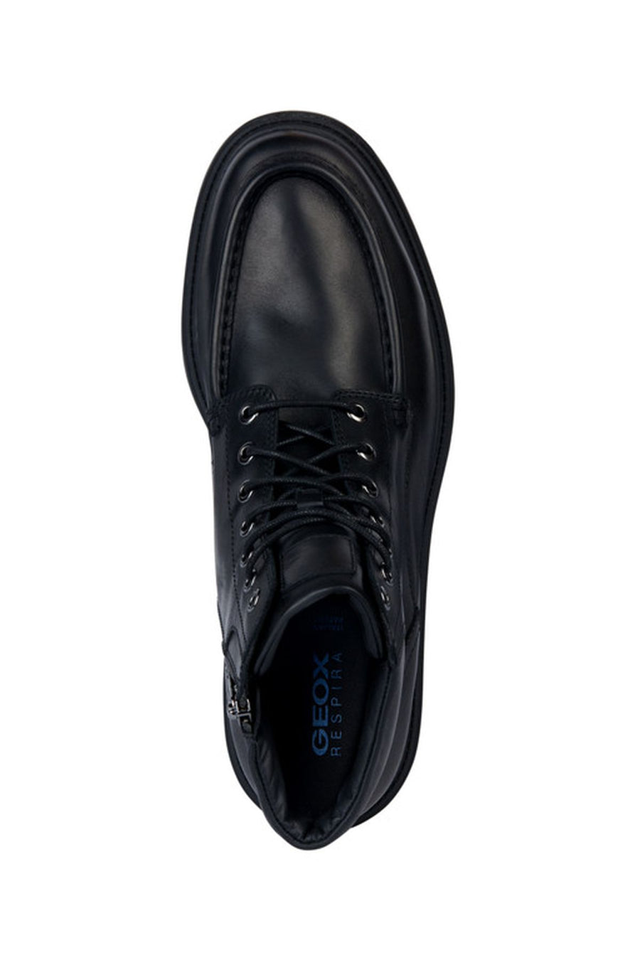 Geox Men's Black Spherica Zippered Leather Boots