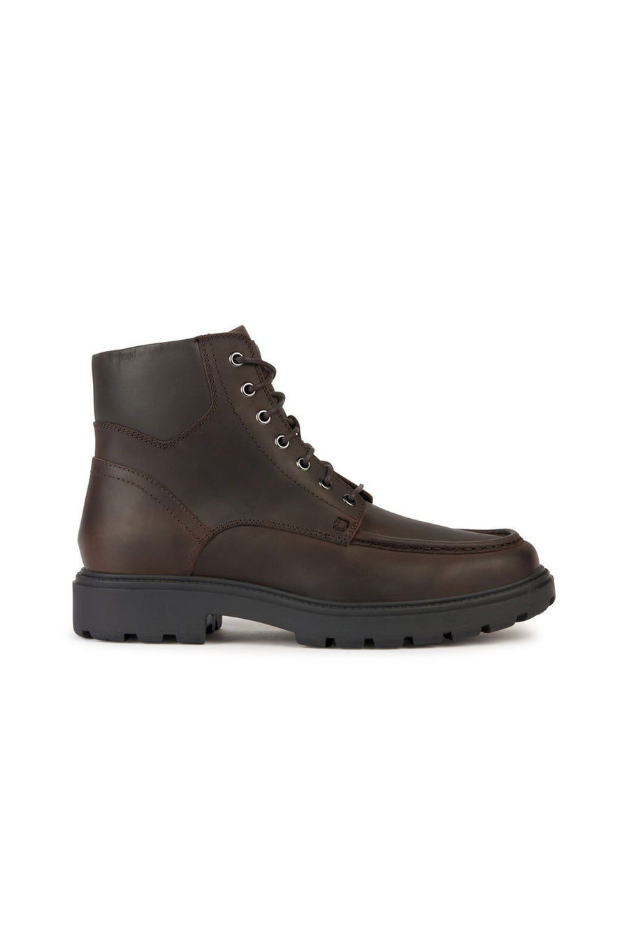 Geox Men's Brown Spherica Zippered Leather Boots U36FRE000FFC6009 | Derimod