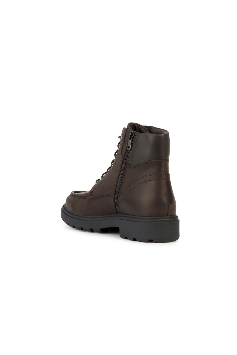 Geox Men's Brown Spherica Zippered Leather Boots