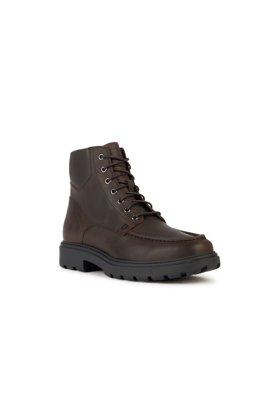 Geox Men's Brown Spherica Zippered Leather Boots