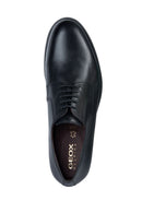Geox Men's Black Decio Laced Leather Classic Shoes | Derimod