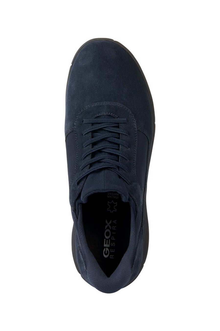 Geox Erkek Lacivert Nebula 2.0 Bağcıklı Deri Sneaker