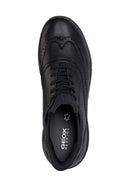 Geox Men's Black Nebula Lace-up Leather Sneaker | Derimod