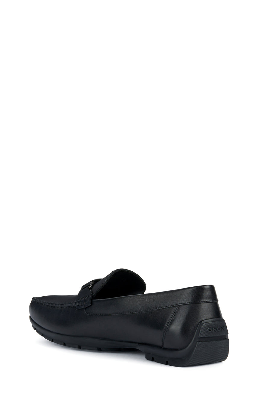 Geox Men's Black Moner 2Fit Leather Casual Loafer
