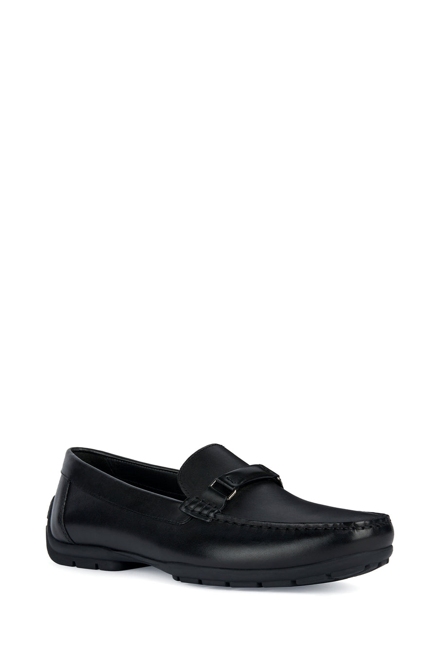 Geox Men's Black Moner 2Fit Leather Casual Loafer