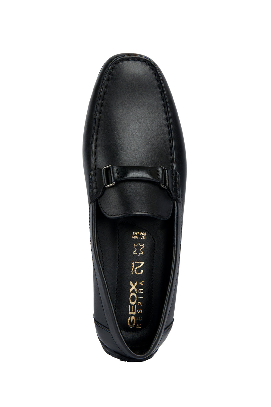 Geox Men's Black Moner 2Fit Leather Casual Loafer