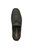 Geox Men's Brown Moner Suede Leather Masculine Loafer | Derimod