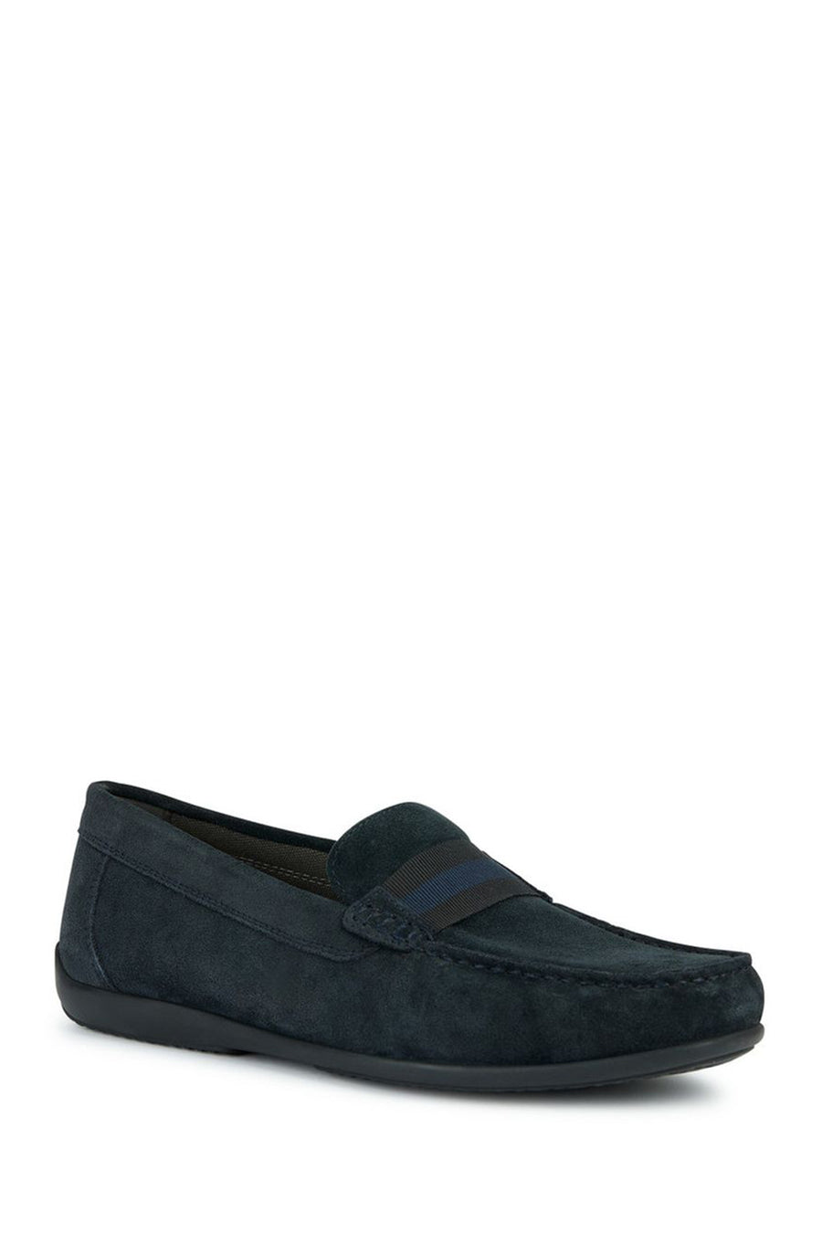 Geox Men's Navy Blue Ascanio Suede Leather Casual Loafer