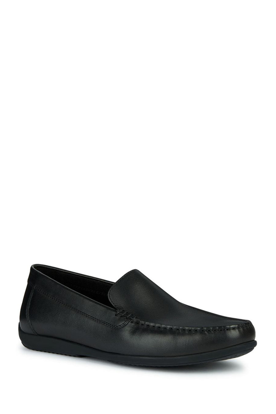 Geox Erkek Siyah Ascanio Deri Casual Loafer