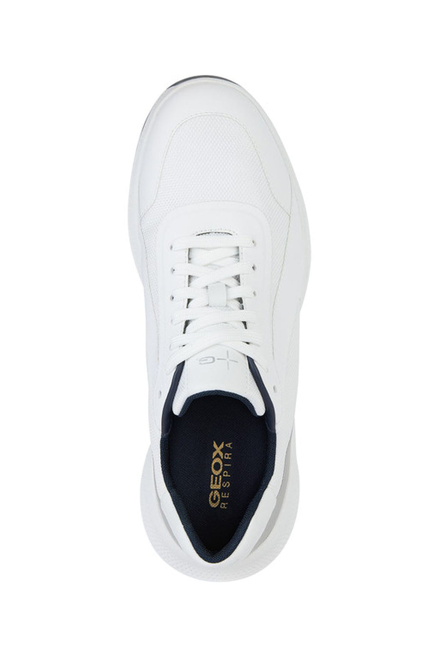 Geox Men's White Pg1x Lace Up Fabric Sneaker