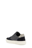 Geox Men's Navy Blue Deiven Lace-up Leather Casual Shoes | Derimod