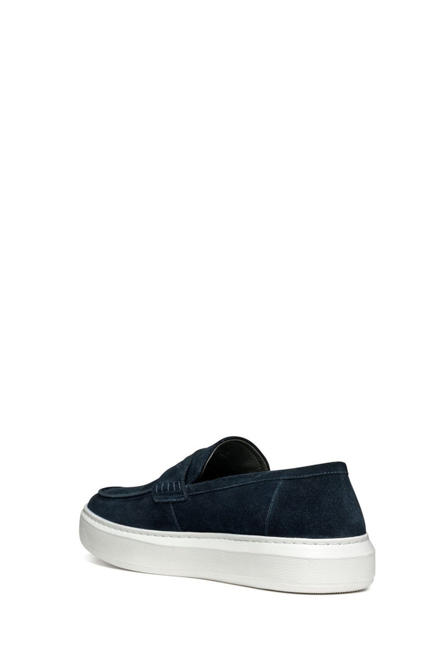 Geox Men's Navy Blue Deiven Suede Leather Casual Loafer