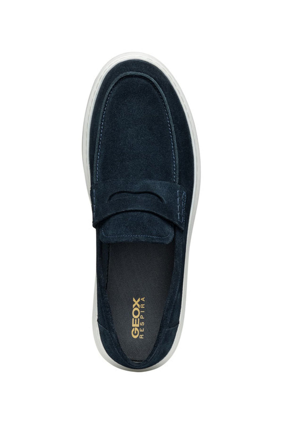 Geox Men's Navy Blue Deiven Suede Leather Casual Loafer