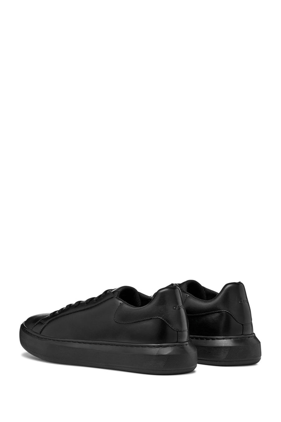 Geox Erkek Siyah Deıven Bağcıklı Deri Casual Sneaker