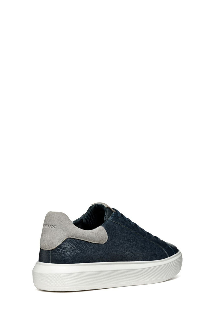 Geox Men's Navy Blue Deiven Lace-Up Leather Casual Sneaker