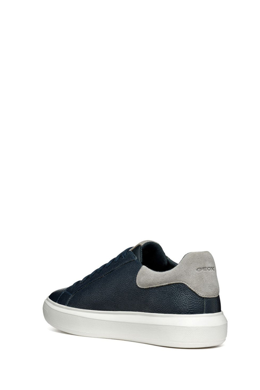 Geox Men's Navy Blue Deiven Lace-Up Leather Casual Sneaker