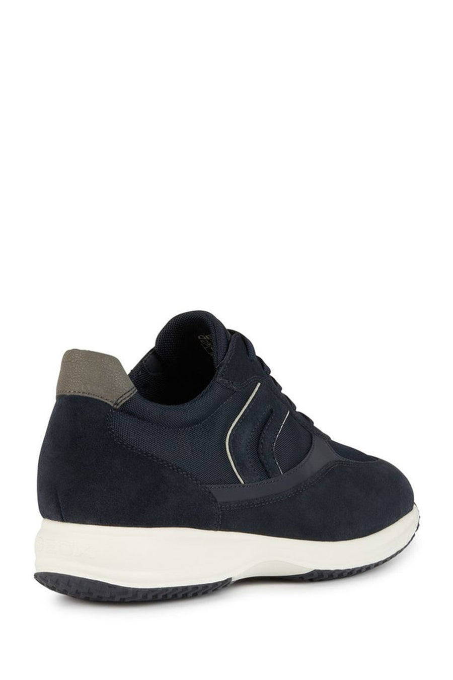 Geox Erkek Lacivert Happy Bağcıklı Süet Deri Sneaker
