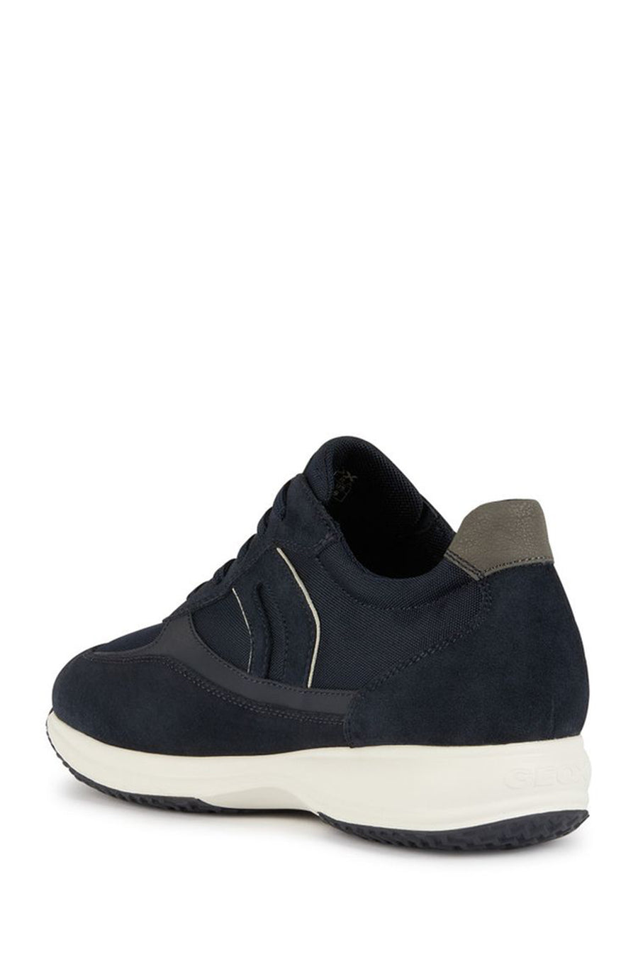 Geox Erkek Lacivert Happy Bağcıklı Süet Deri Sneaker