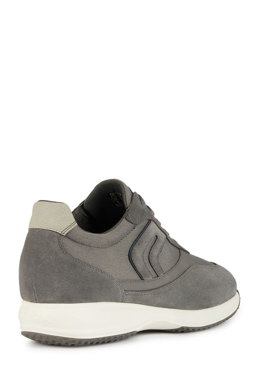 Geox Erkek Gri Happy Bağcıklı Süet Deri Sneaker