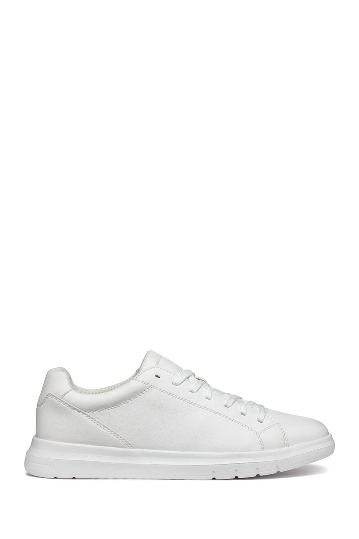 Geox Men's White Spherica Lace-up Leather Sneaker U45B3A000BCC1000 | Derimod