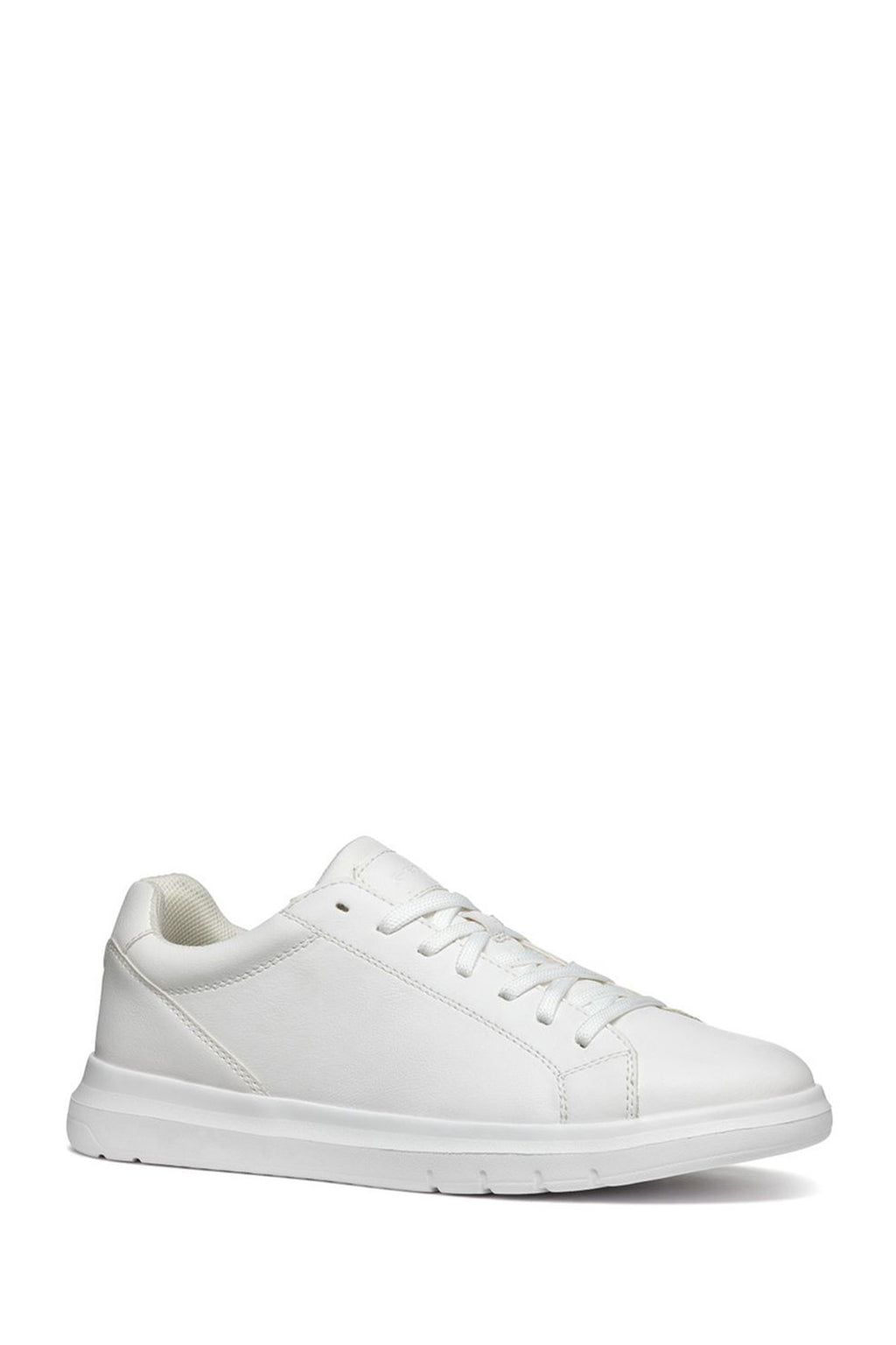 Geox Erkek Beyaz Spherica Bağcıklı Deri Sneaker
