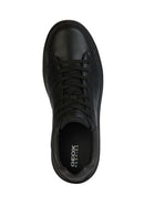 Geox Men's Black Spherica Lace-Up Leather Casual Sneaker | Derimod