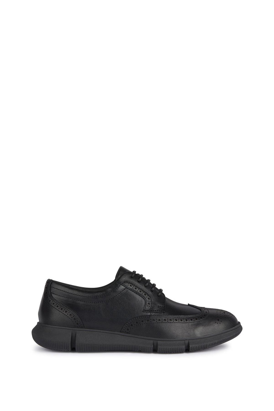 Geox Men's Black Adacter Lace-up Leather Casual Shoes U45B6B000CLC9999 | Derimod