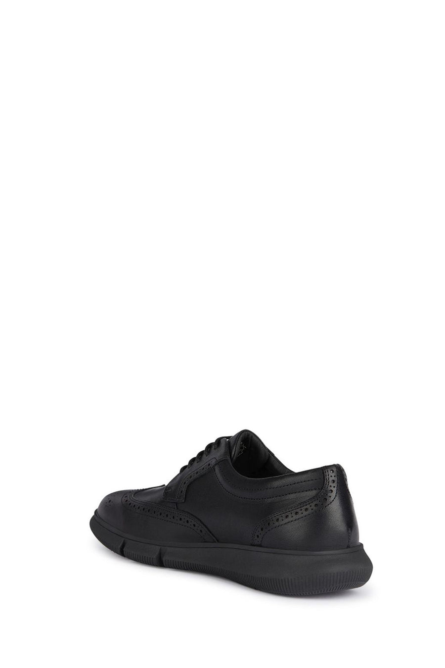 Geox Men's Black Adacter Lace-up Leather Casual Shoes