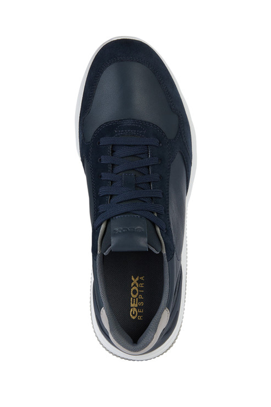 Geox Men's Navy Spherica Laced Fabric Sneakers