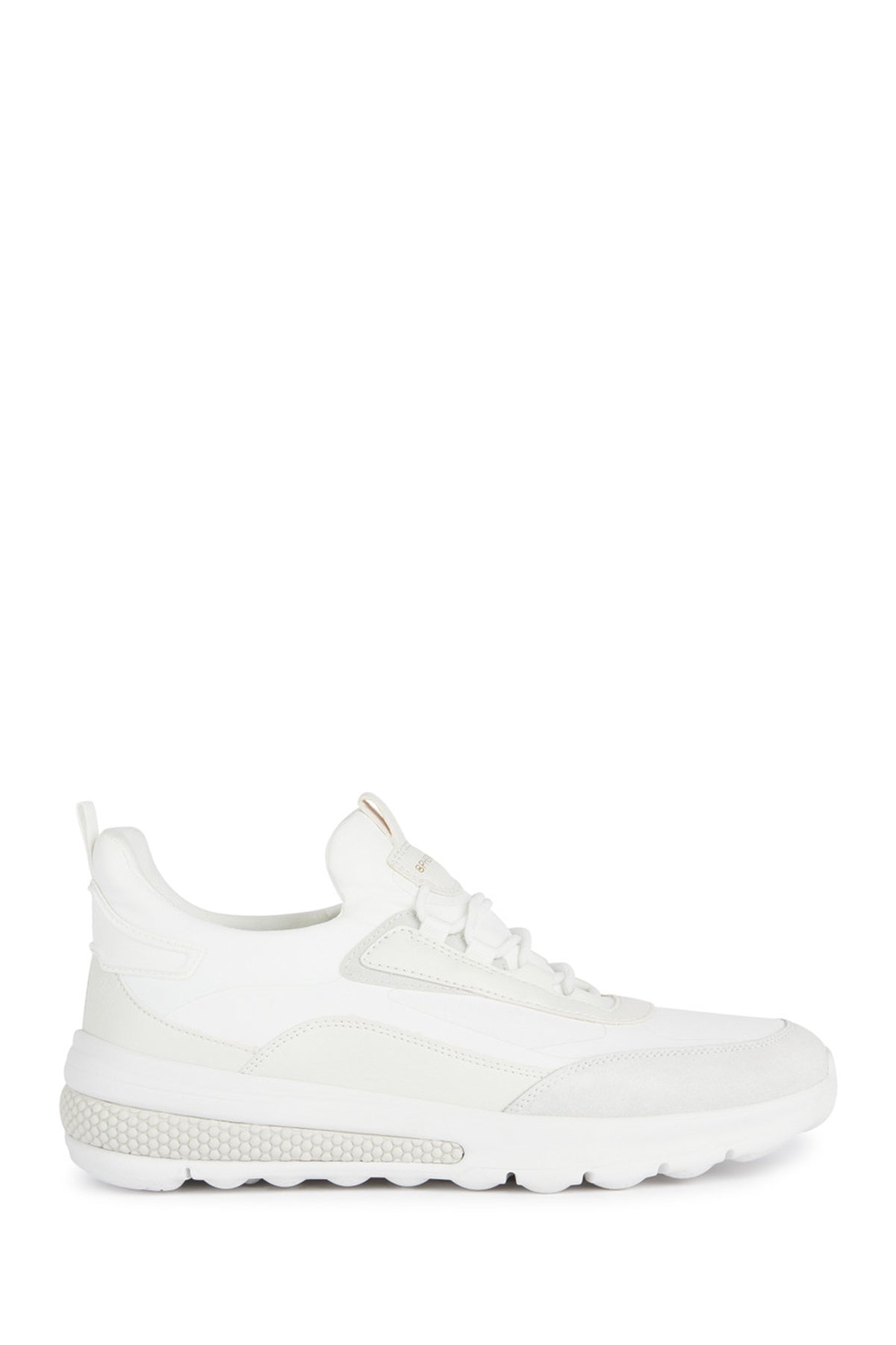 Geox Men White Lace-Up Thick Sole Fabric Sneaker U45BAD01122C1209 | Derimod