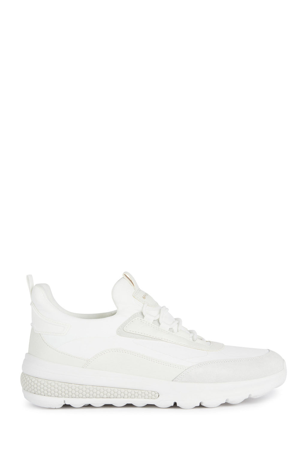 Geox Erkek Beyaz Bağcıklı Kalın Tabanlı Kumaş Sneaker