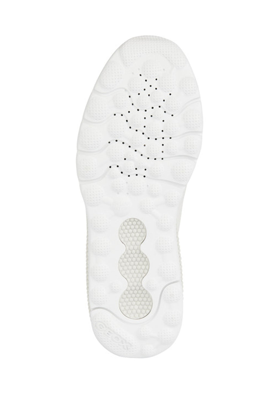 Geox Men White Lace-Up Thick Sole Fabric Sneaker