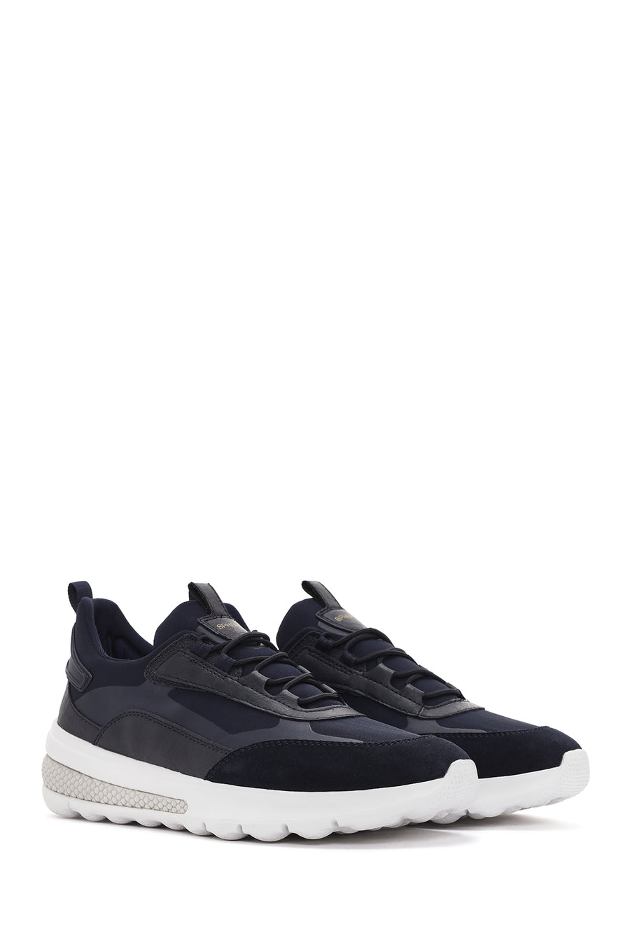 Geox Men's Navy Blue Spherica Active Lace Up Fabric Sneaker