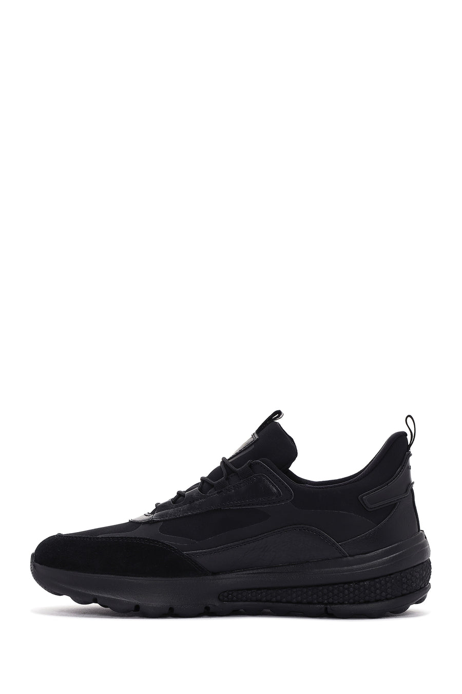 Geox Erkek Siyah Spherica Actif Bağcıklı Deri Sneaker