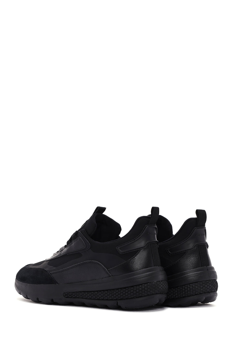 Geox Erkek Siyah Spherica Actif Bağcıklı Deri Sneaker