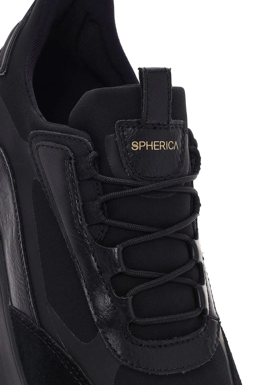 Geox Erkek Siyah Spherica Actif Bağcıklı Deri Sneaker