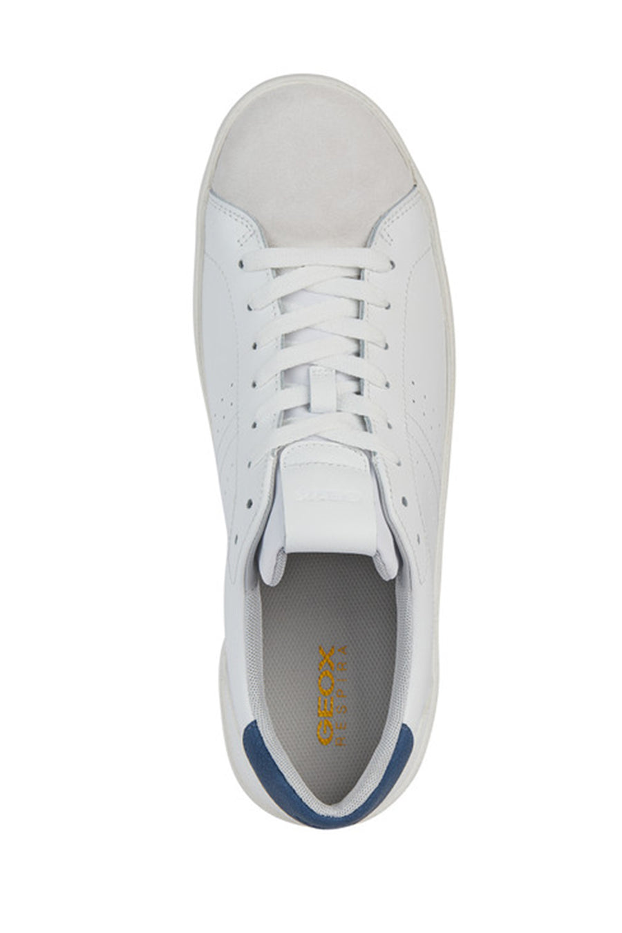 Geox Erkek Beyaz Bağcıklı Deri Sneaker