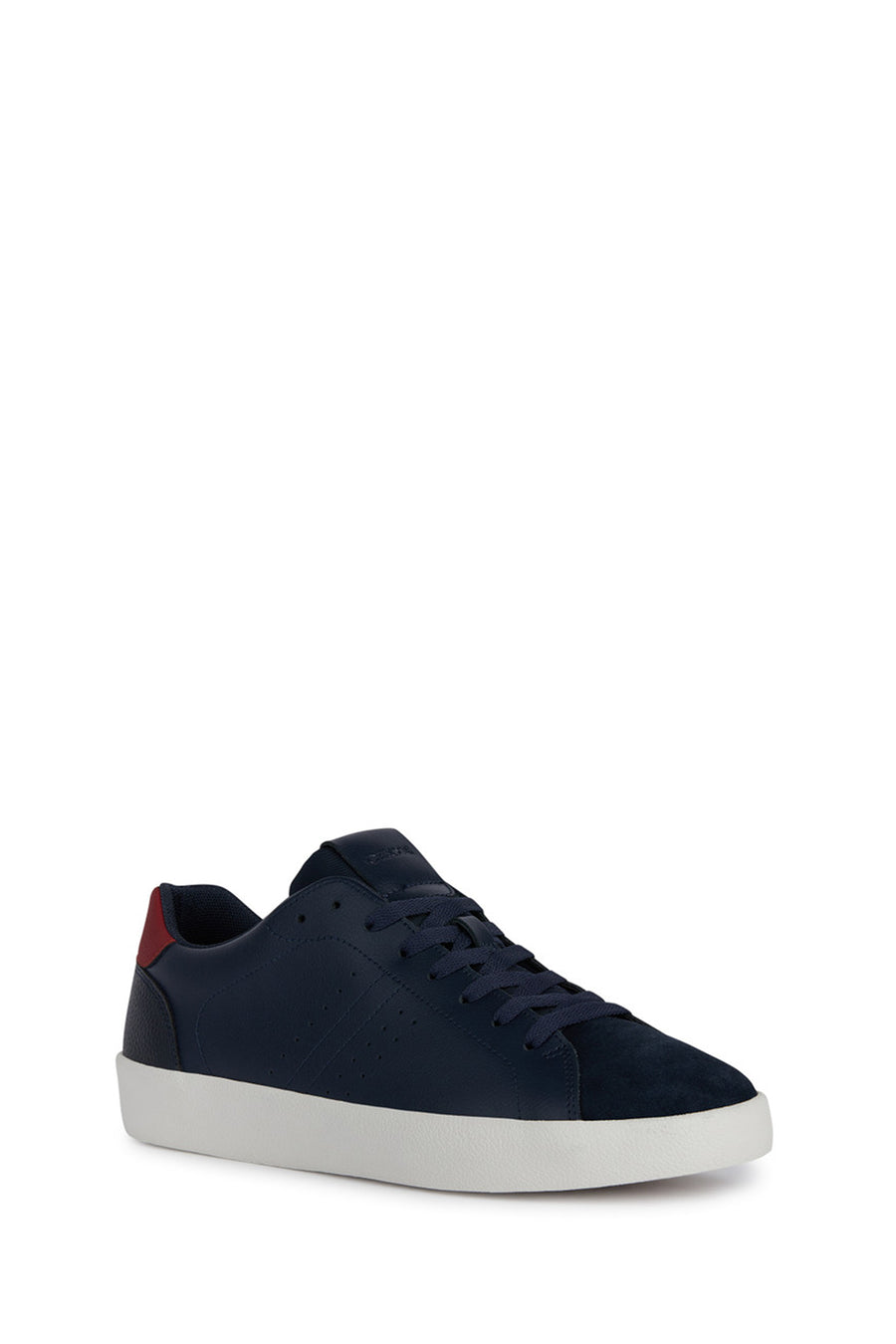 Geox Erkek Lacivert Affıle Bağcıklı Deri Sneaker