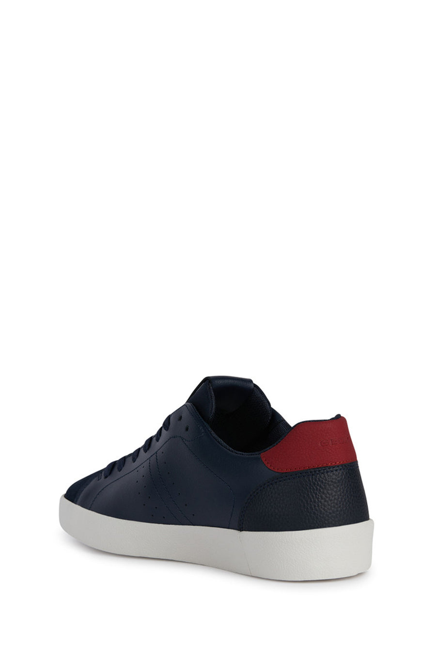 Geox Erkek Lacivert Affıle Bağcıklı Deri Sneaker