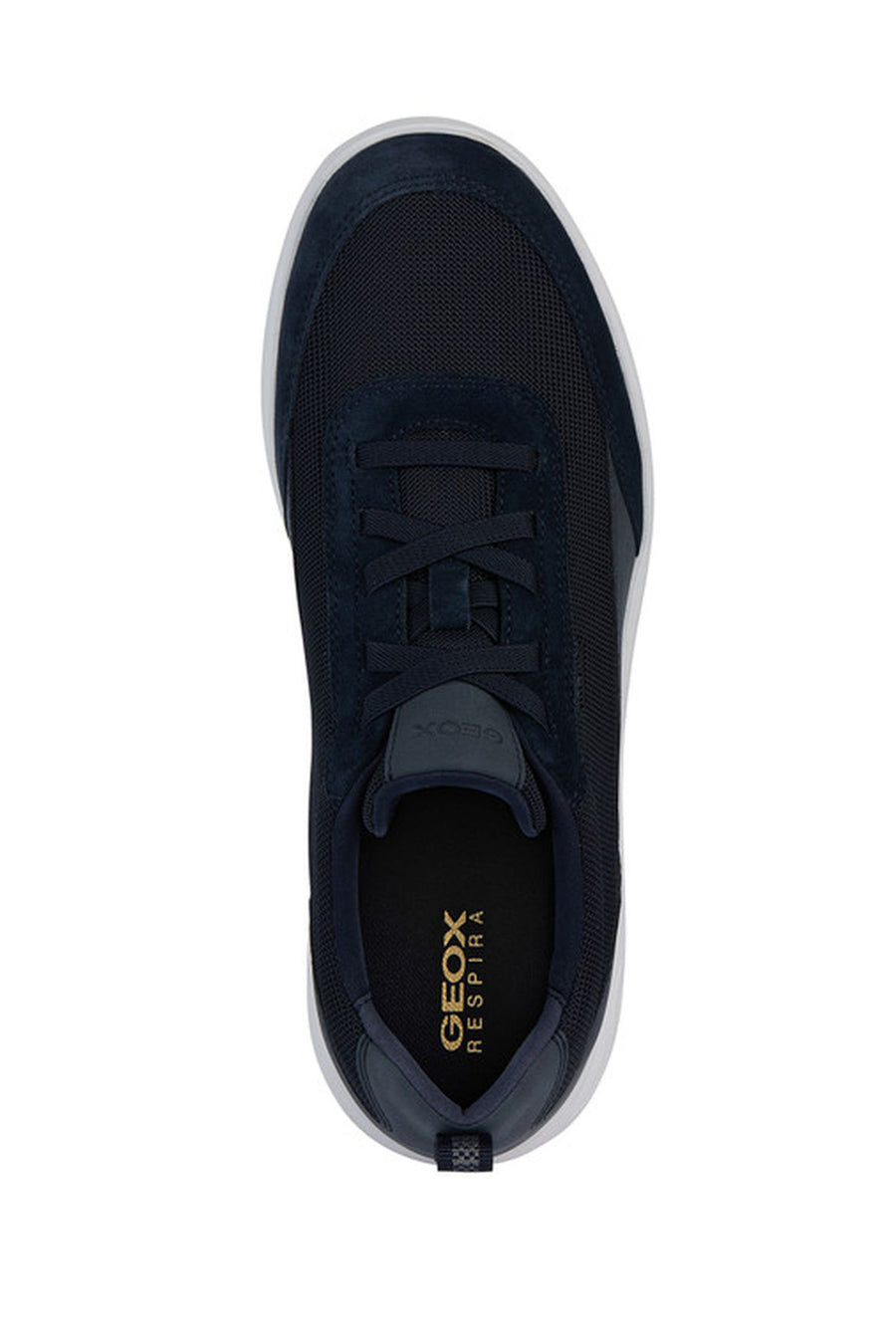 Geox Erkek Lacivert Spherica Bağcıklı Deri Sneaker
