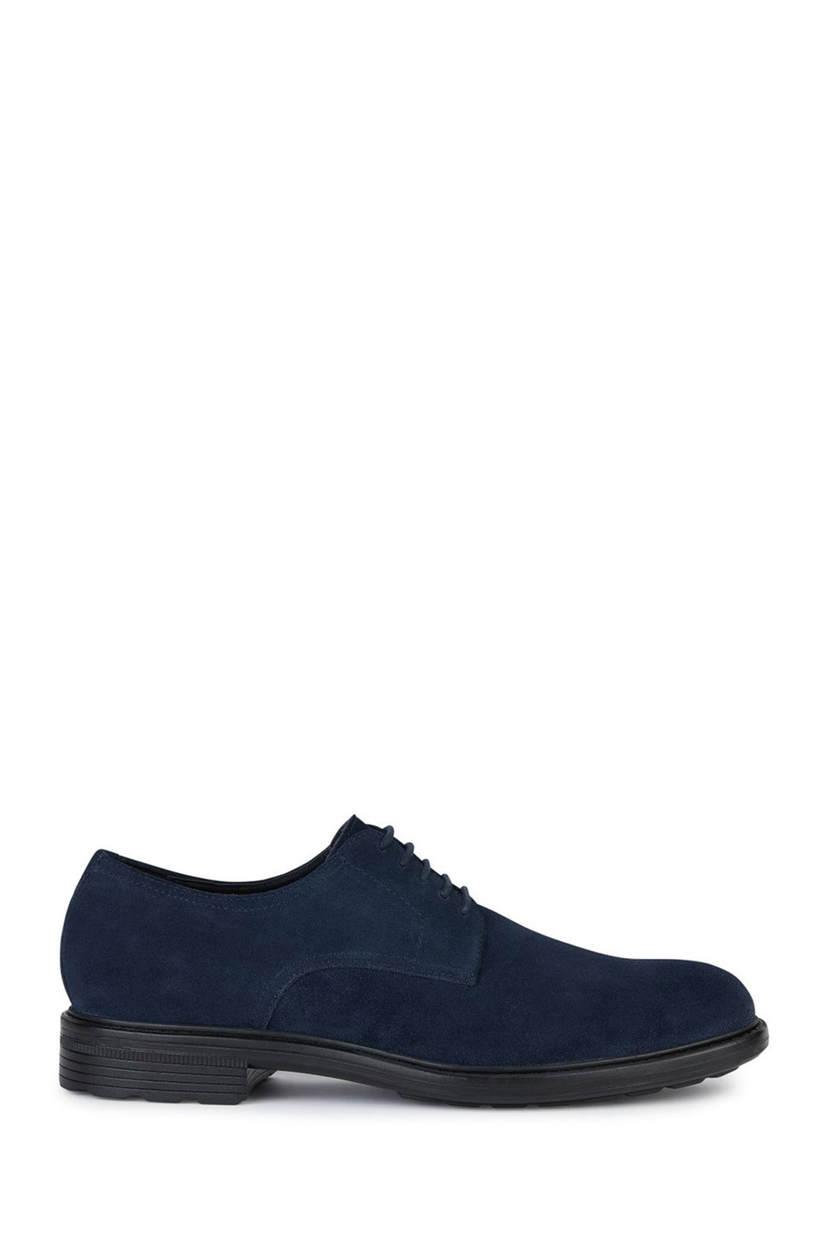 Geox Men's Navy Blue Walk Pleasure Lace-up Suede Leather Classic Shoes U45CGB00022C4002 | Derimod
