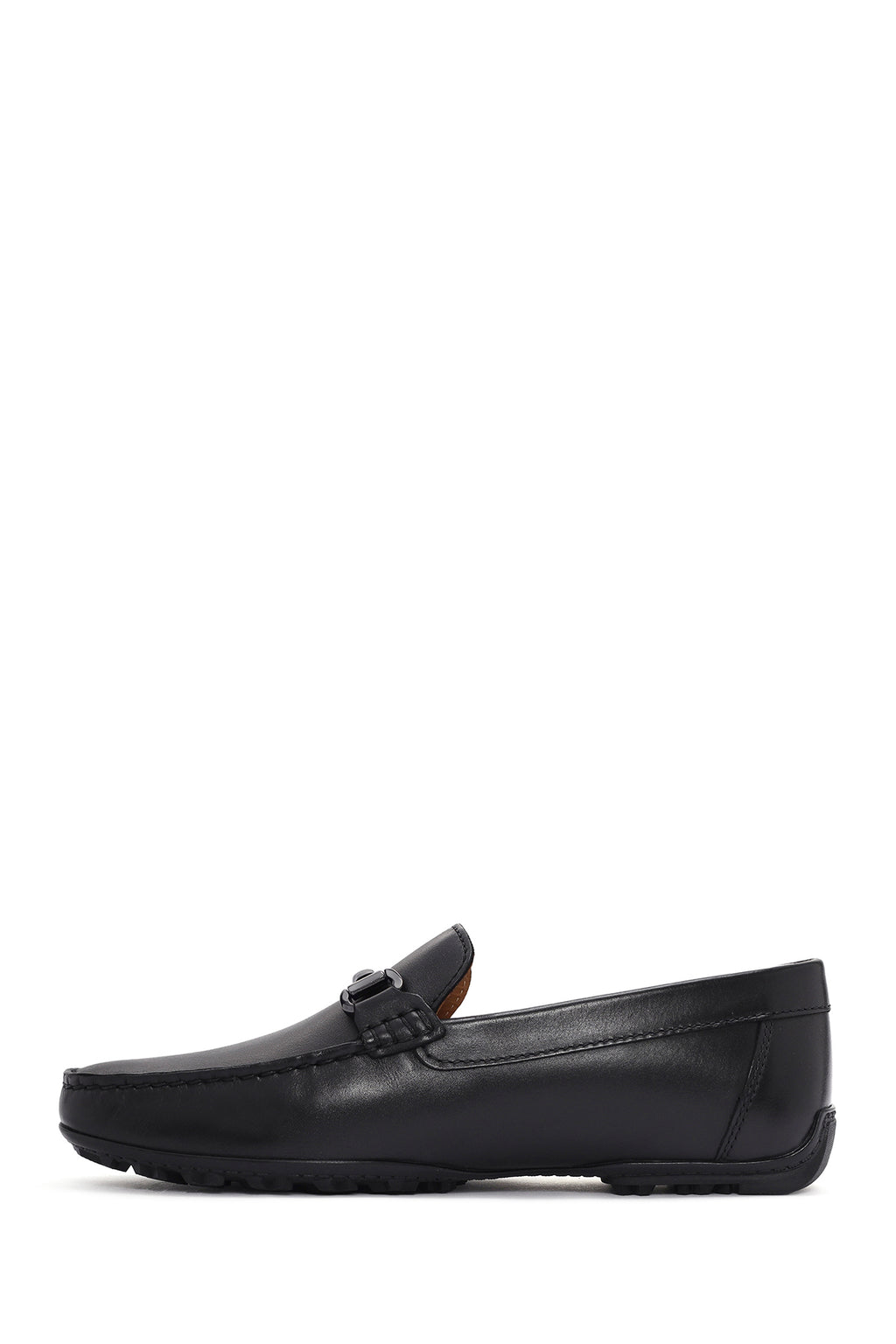 Geox Erkek Siyah Kosmopolis + Grip Deri Loafer