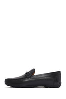 Geox Men's Black Kosmopolis + Grip Leather Loafer | Derimod