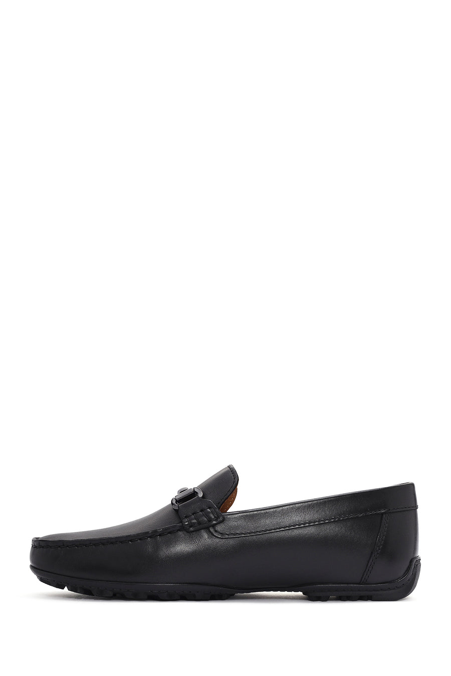Geox Erkek Siyah Kosmopolis + Grip Deri Loafer