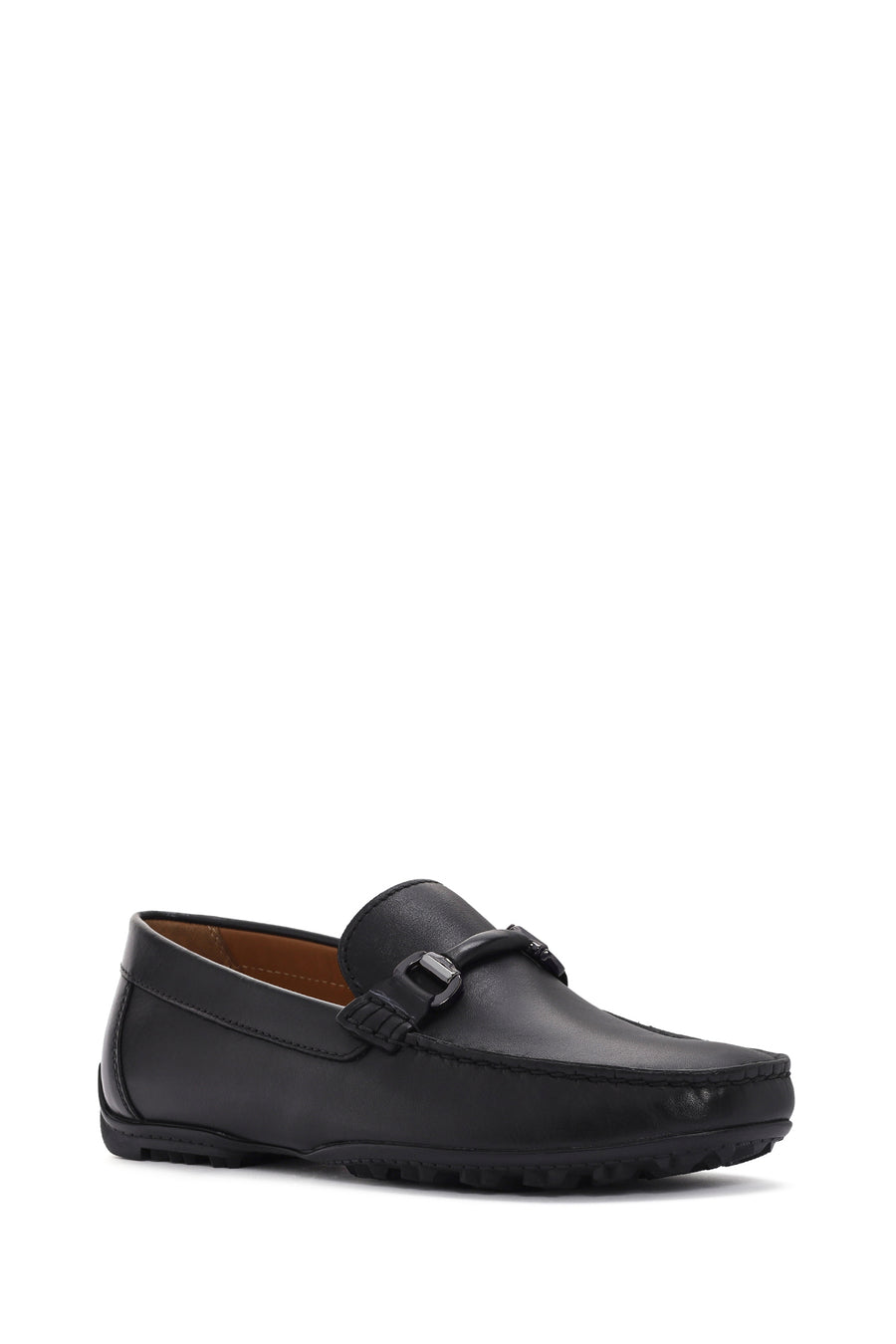 Geox Erkek Siyah Kosmopolis + Grip Deri Loafer