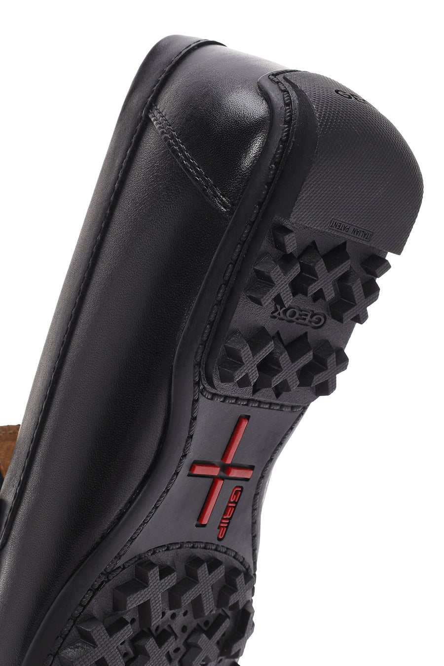 Geox Erkek Siyah Kosmopolis + Grip Deri Loafer
