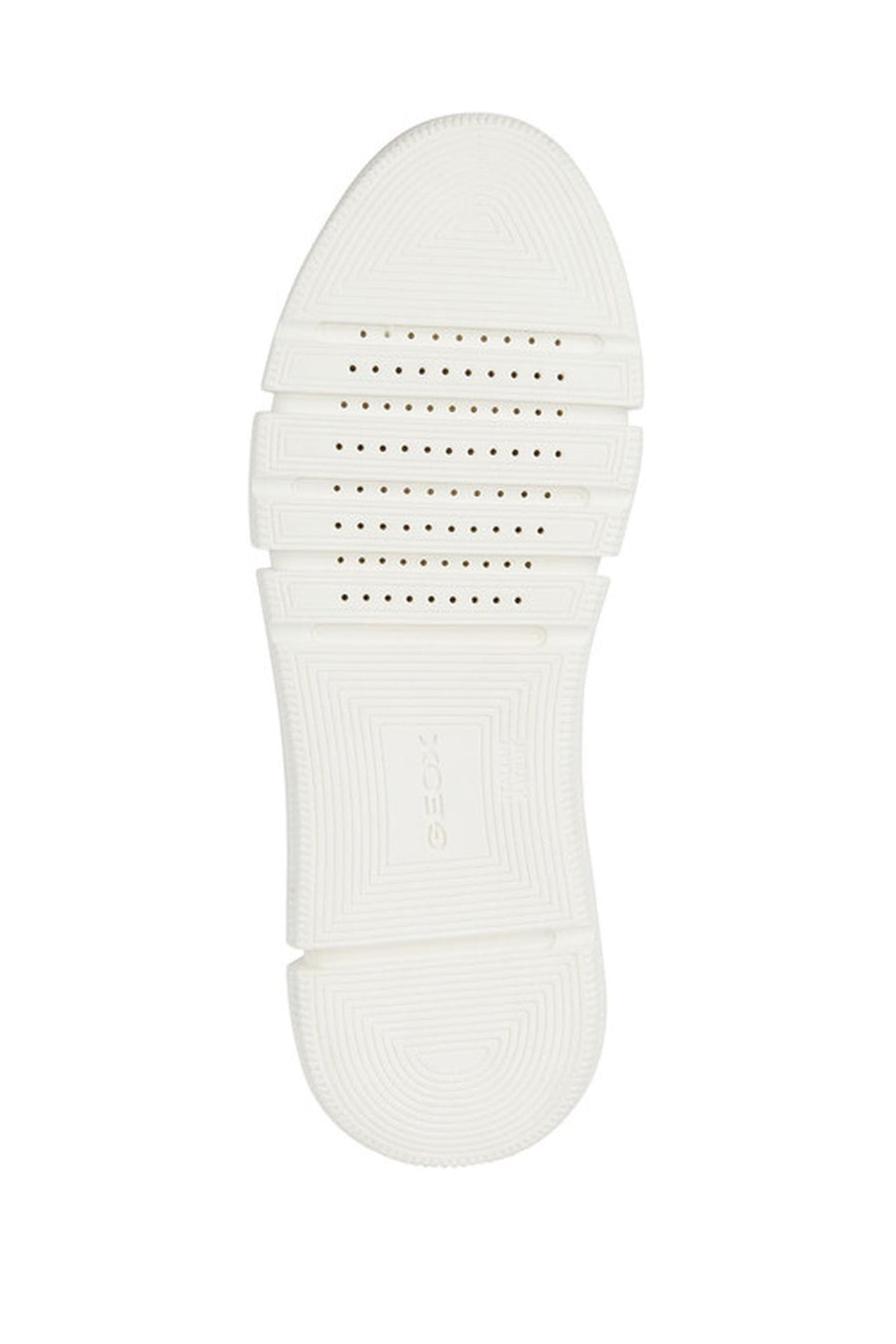 Geox Men's White Adacter Lace-Up Leather Casual Shoes
