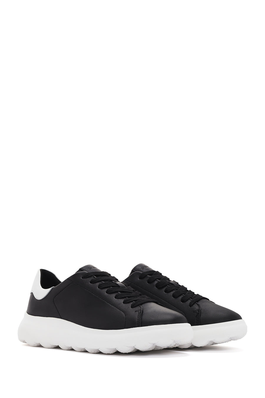 Geox Erkek Siyah Spherica Bağcıklı Deri Sneaker
