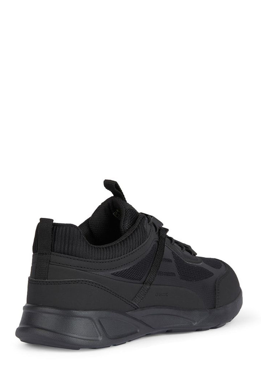 Geox Erkek Siyah Sanzio Bağcıklı Deri Sneaker