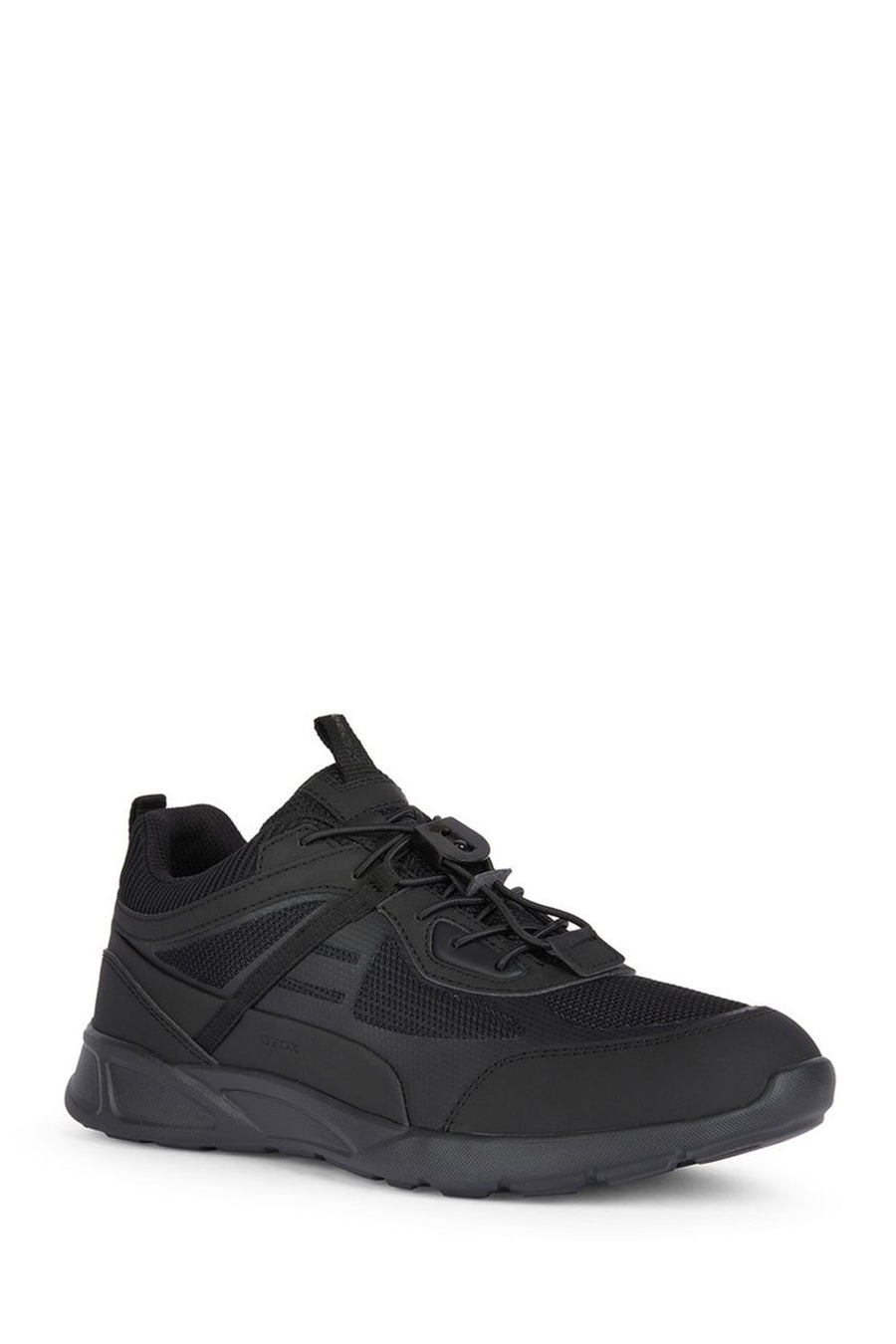 Geox Erkek Siyah Sanzio Bağcıklı Deri Sneaker
